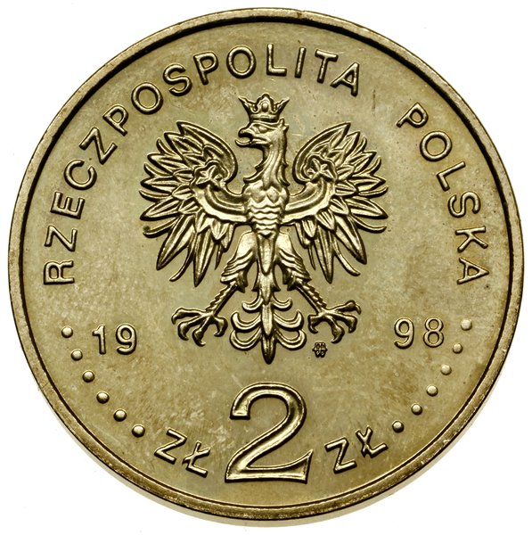 2 złote, 1998, Warszawa; 200-lecie urodzin Adama
