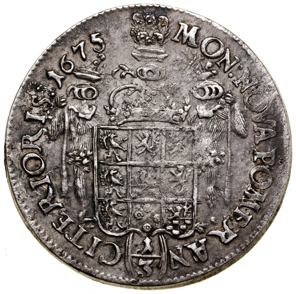1/3 talara (1/2 guldena), 1675 DS, Szczecin; Kop