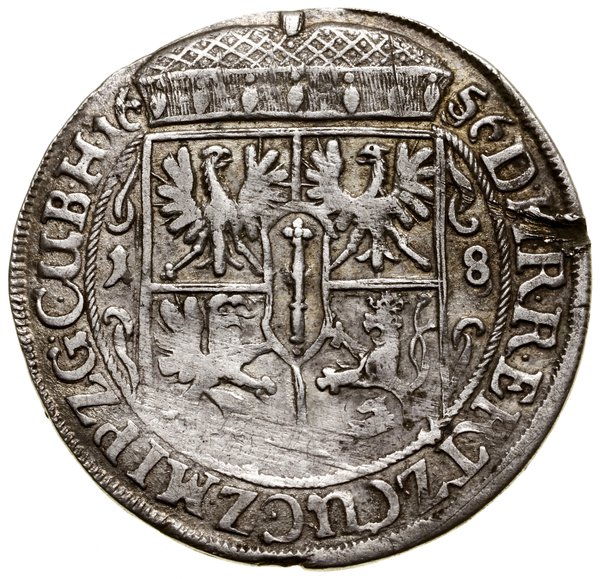 Ort, 1656, Królewiec; brak liter pod 1 – 8 po bo