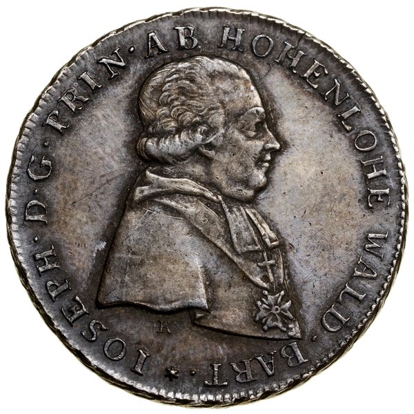 Półtalar, 1796, Nysa; Aw: Popiersie biskupa w pr