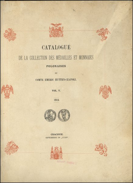 Katalog - „Catalogue de la collection des medail