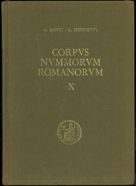 A Banti., L. Simonetti – Corpus Nummorum Romanorum, 10 tomów (4, 5, 6, 7, 8, 9, 10, 15, 17, 18)