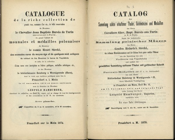 Katalog aukcyjny Leo Hamburger „Sammlung Polnisc