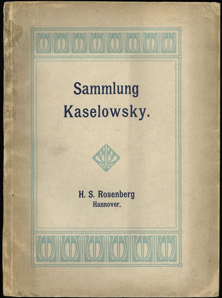Katalog aukcyjny H. S. Rosenberg „Auktions-Catal
