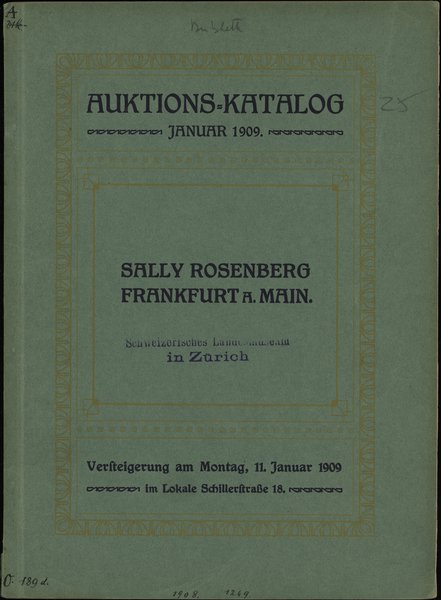 Katalog aukcyjny Sally Rosenberg „Münzen und Med