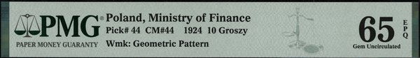 10 groszy, 28.04.1924; bez oznaczenia serii i nu