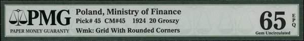 20 groszy, 28.04.1924; bez oznaczenia serii i nu