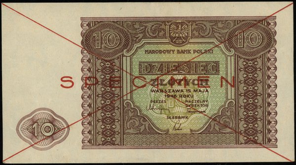 10 złotych, 15.05.1946; bez oznaczenia serii i n