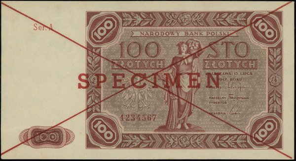 100 złotych, 15.07.1947