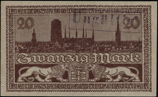 20 marek, 15.11.1918 (Kriegs-Geld); numeracja 15