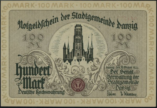 100 marek, 31.10.1922