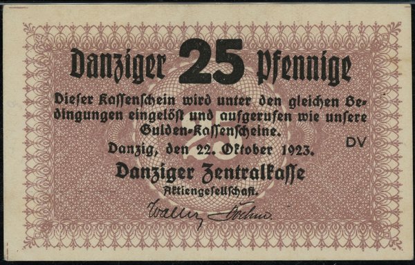 25 fenigów, 22.10.1923