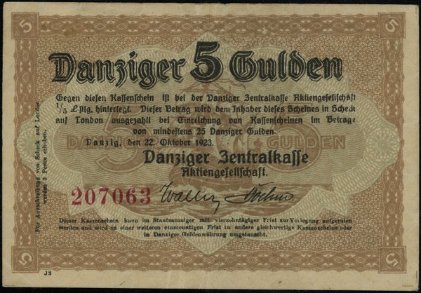 5 guldenów, 22.10.1923