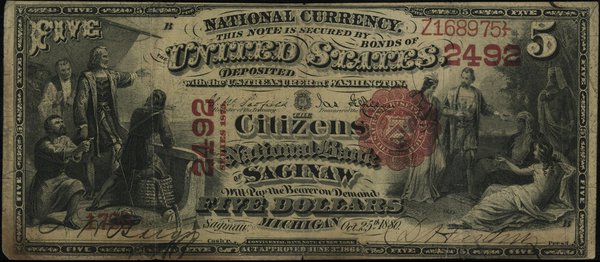5 dolarów, 25.10.1880