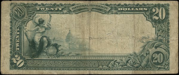 20 dolarów, 20.05.1910; seria 6086 (4507), niebi