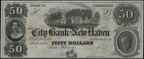 Blankiet banknotu 50 dolarów, 18.. (lata 60. XIX wieku)