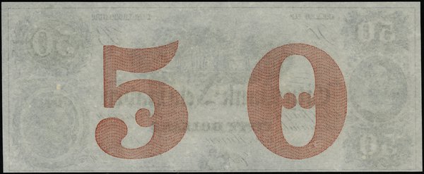 Blankiet banknotu 50 dolarów, 18.. (lata 60. XIX wieku)
