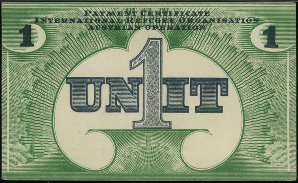 Bon wartości 1 unit, bez daty (1948); Campbell 7