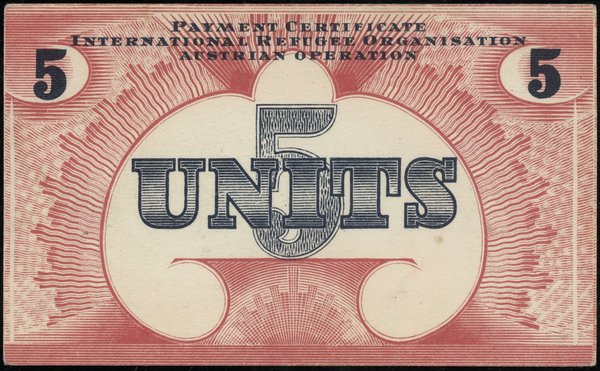Bon wartości 5 units, bez daty (1948)