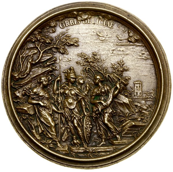 Medal na pamiątkę osiągnięcia pełnoletniości przez Fryderyka Krystiana Wettyna, 1739 lub 1740, autorstwa Lorenzo Maria Webera, Florencja
