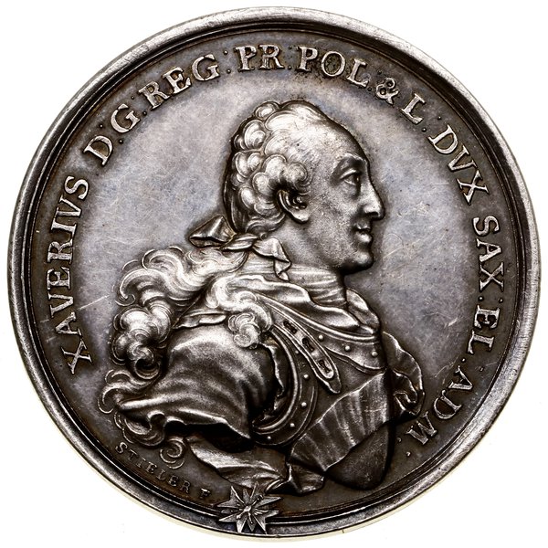 Medal na pamiątkę założenia Akademii Artylerii w Dreźnie, 1767, autorstwa Johanna Friedricha Stielera, Drezno