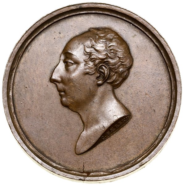Medal pamiątkowy, 1824, Warszawa, projektu Karola Emanuela Baerenda