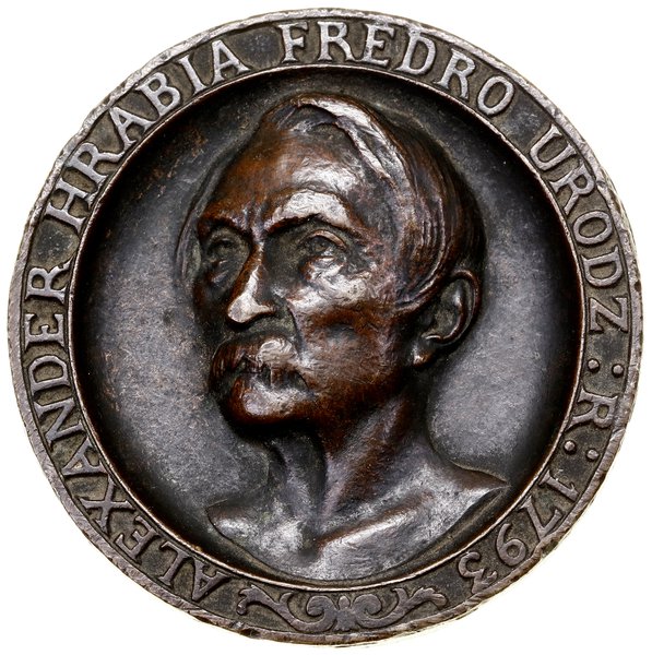 Medal – Aleksander Fredro, 1865, Paryż, projektu Jana Rudzkiego