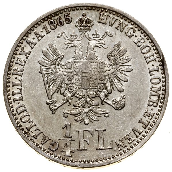 1/4 florena, 1865 A, Wiedeń; Herinek 640, KM 221