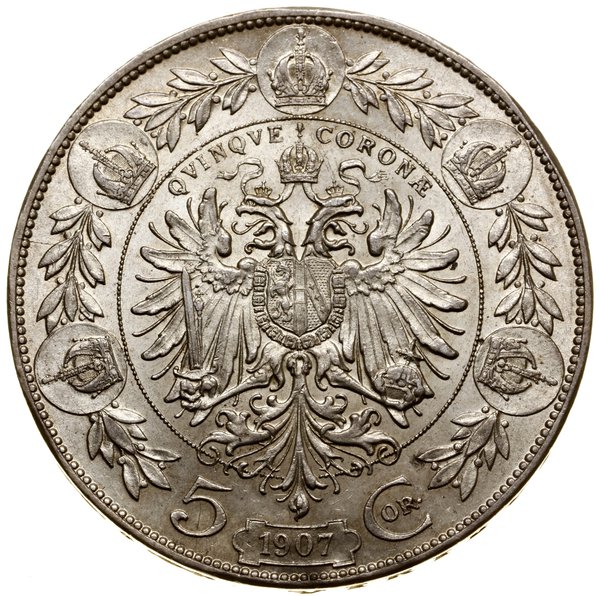 5 koron, 1907, Wiedeń
