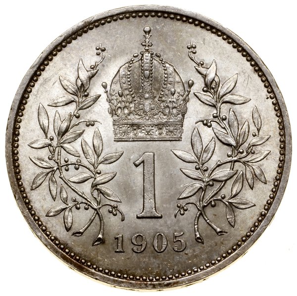 1 korona, 1905, Wiedeń; Herinek 798, KM 2804; ni