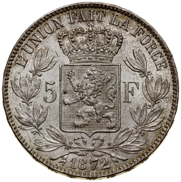 5 franków, 1872, Bruksela