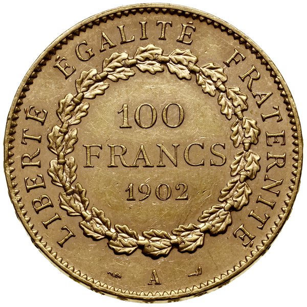 100 franków, 1902 A, Paryż; Geniusz piszący Kons