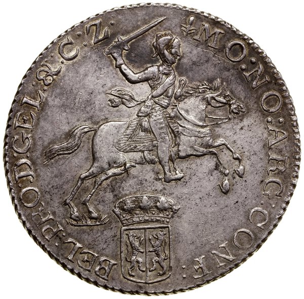 Dukaton, 1792; Aw: Rycerz na koniu w prawo, pod 