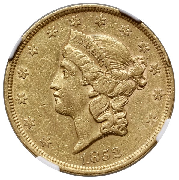 20 dolarów, 1852, Filadelfia; typ Liberty Head, 