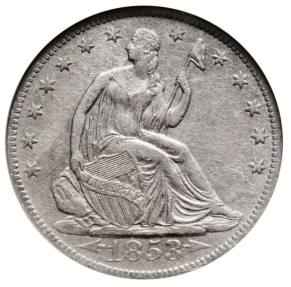 50 centów, 1853 O, Nowy Orlean; typ Seated Liber