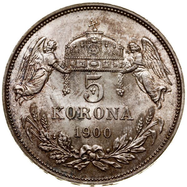 5 koron, 1900 KB, Kremnica