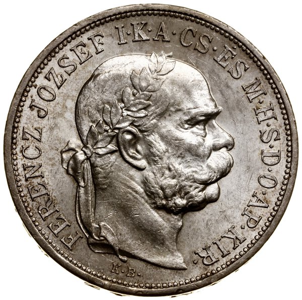 5 koron, 1907 KB, Kremnica; Herinek 776, Huszár 
