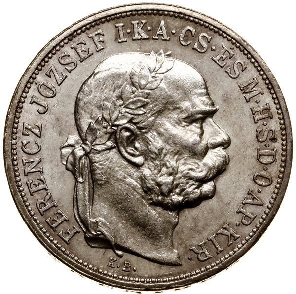 5 koron, 1908 KB, Kremnica