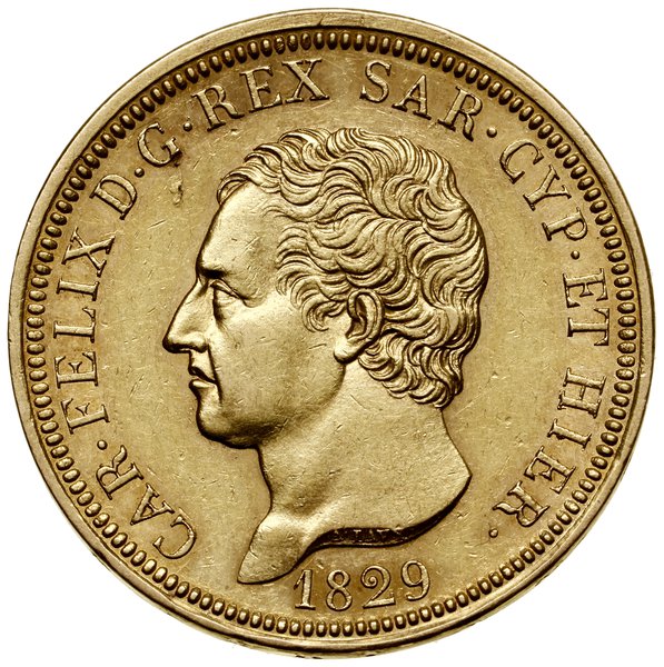 80 lirów, 1829 P, Genua