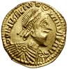 Solidus – naśladownictwo gockie monety Libiusza Sewera, po 462; Aw: Popiersie cesarza w diademie, ..