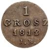 1 grosz, 1812 IB, Warszawa; cyfry daty szeroko r