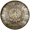 10 złotych, 1939, Warszawa; Józef Piłsudski; Kop. 3008, Parchimowicz 124f; piękna moneta ze starą,..