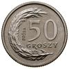50 groszy, 1991, Warszawa; moneta z wypukłym napisem PRÓBA na rewersie; Parchimowicz – nie notuje ..