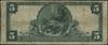 5 dolarów, 30.05.1905; seria E65634H (N 1366), niebieska pieczęć, podpisy Lyons i Roberts; Friedbe..
