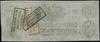 100 dolarów, 24.11.1862, numeracja 50763; papier ze znakiem wodnym CSA, na odwrocie stemple pobran..