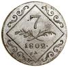 7 krajcarów, 1802 A, Wiedeń; Herinek 884, KM 2129; pięknie zachowana moneta w pudełku firmy NGC nr..