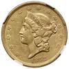 20 dolarów, 1852, Filadelfia; typ Liberty Head, bez motto na rewersie; Fr. 169; złoto, ok. 33.4 g;..