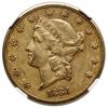 20 dolarów, 1884 CC, Carson City; typ Liberty Head, z motto na rewersie; Fr. 179; złoto, ok. 33.4 ..