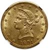10 dolarów 1891 CC, Carson City; typ Liberty Head; Fr. 161; złoto, ok. 16.7 g; nakład 103.732 sztu..