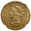 10 dolarów 1892 CC, Carson City; typ Liberty Head; Fr. 161; złoto, ok. 16.7 g; nakład 40.000 sztuk..